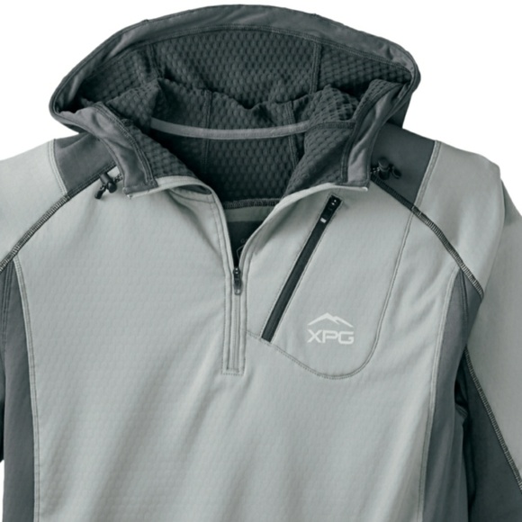 Men's Hoodie 1/4 zip high performance fleece - Picture 2 of 7