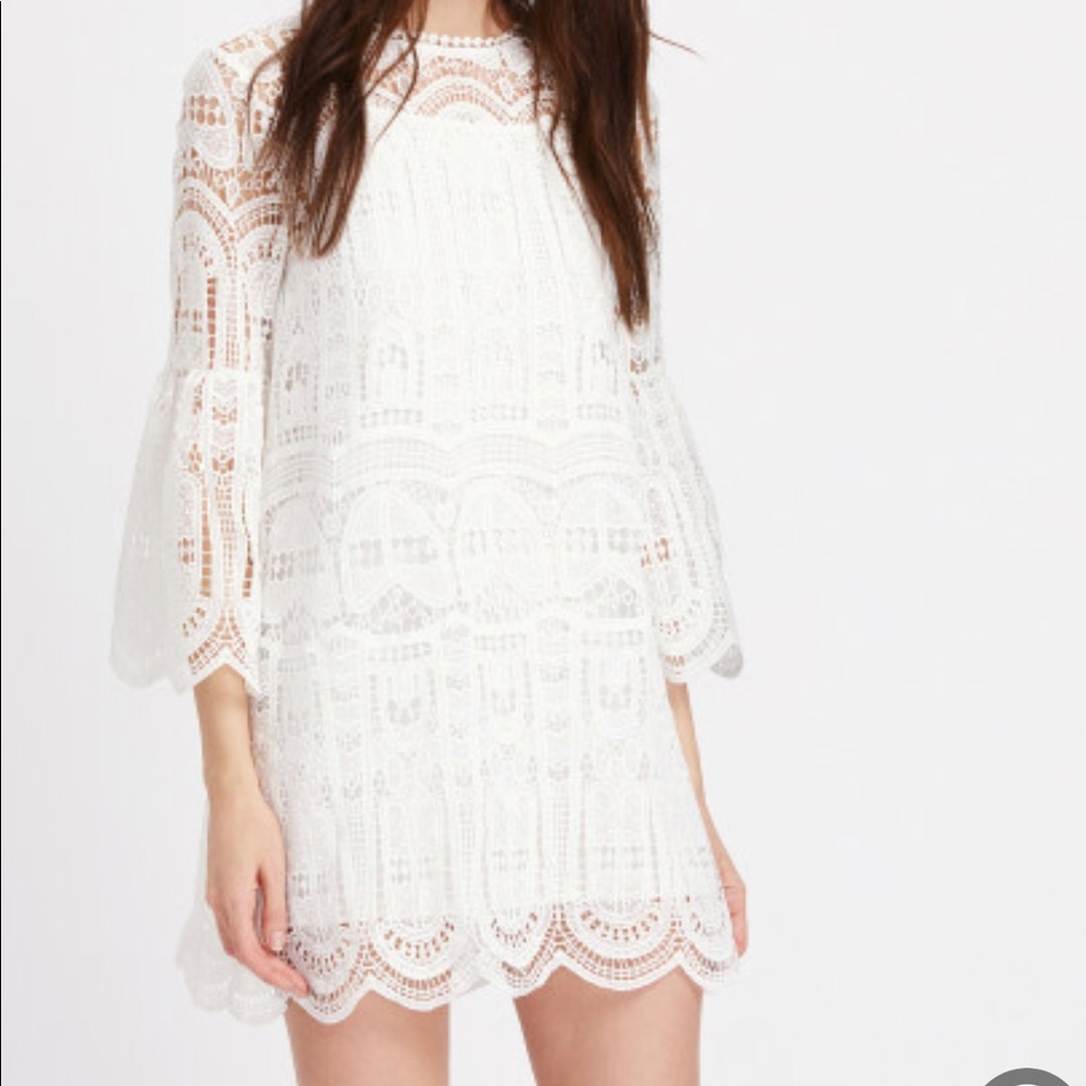 White lace bell dress