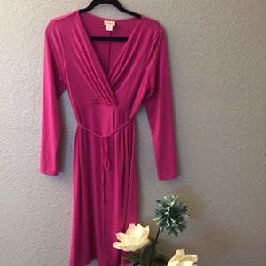 Motherhood Maternity Pink Wrap Dress