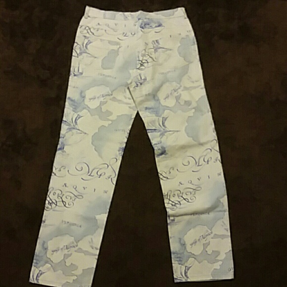 Ocean map printed pants. 32" length - Picture 3 of 3