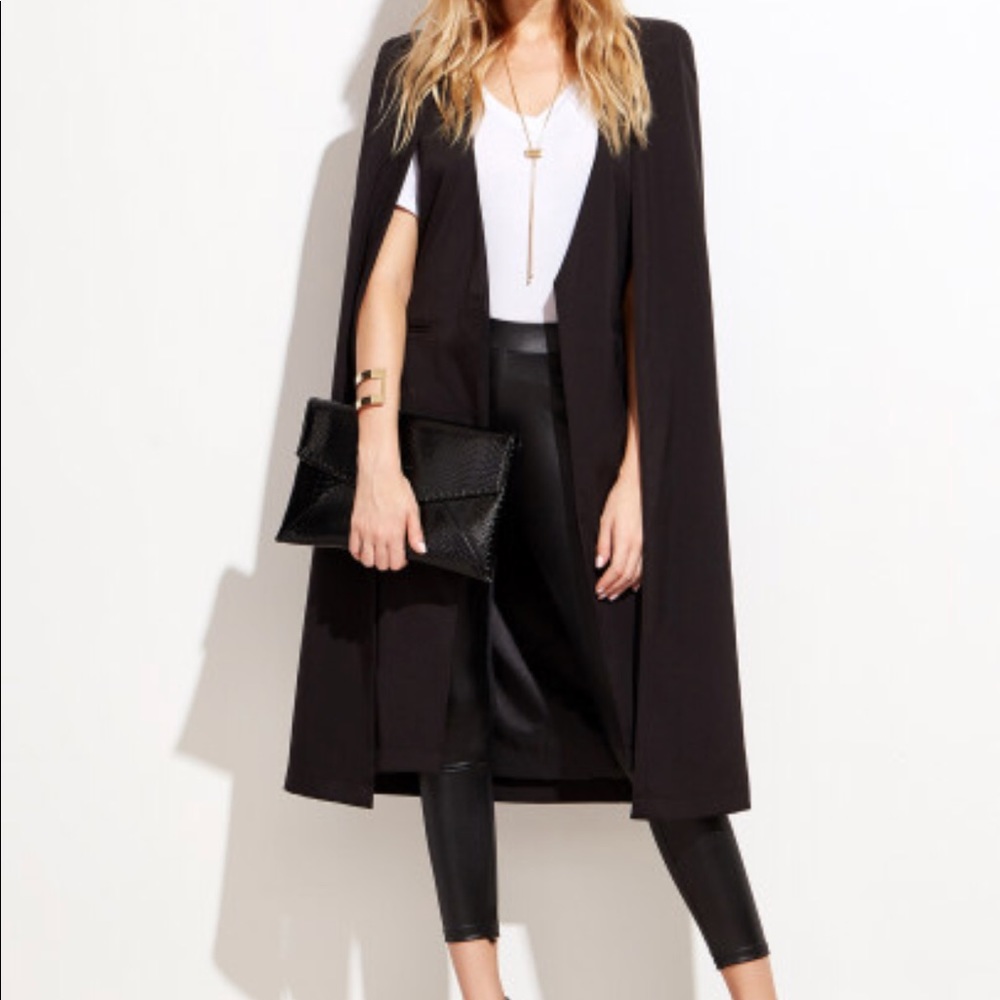Long black Cape blazer