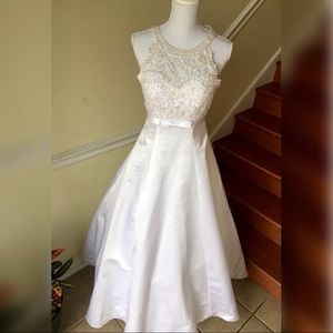 Gloria Vanderbilt Wedding Dress Size 4 Beaded Lace