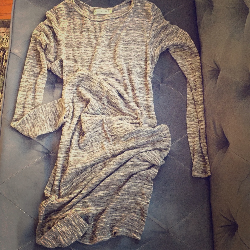 Marble midi sweater dress