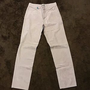 Pink crush velvet pants. 32" length