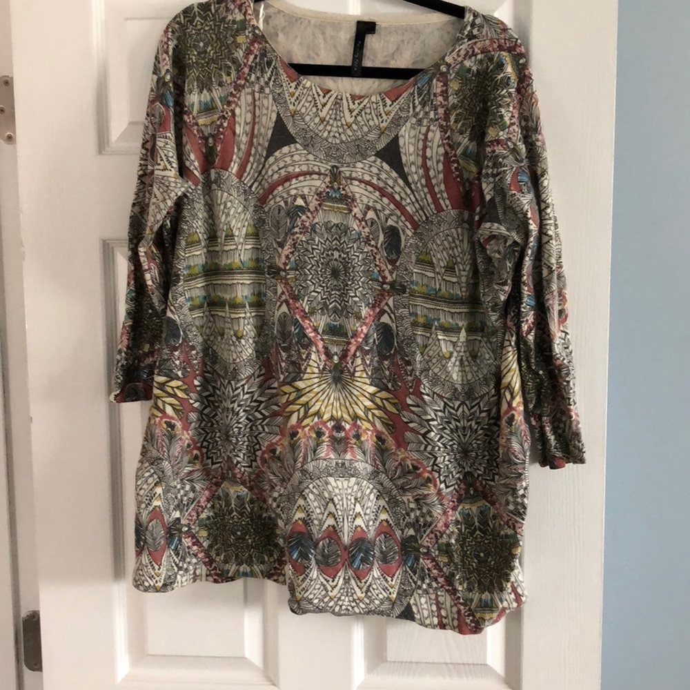 Printed oversized sweater