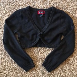Girls size 5/6?black sweater shrug