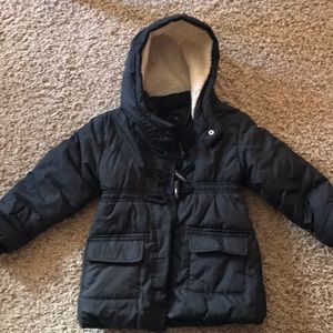 Girls black winter jacket size 5T