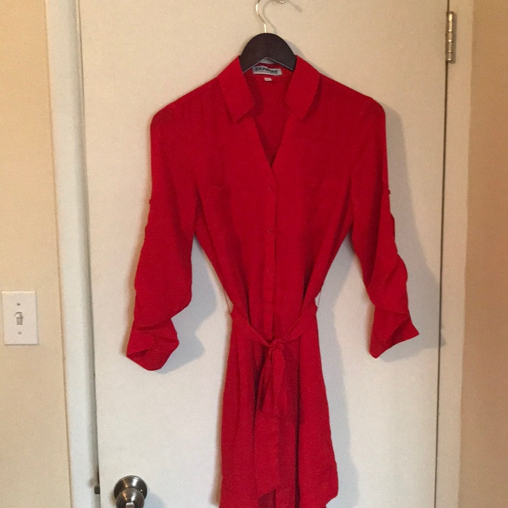 Red blouse express dress size Small
