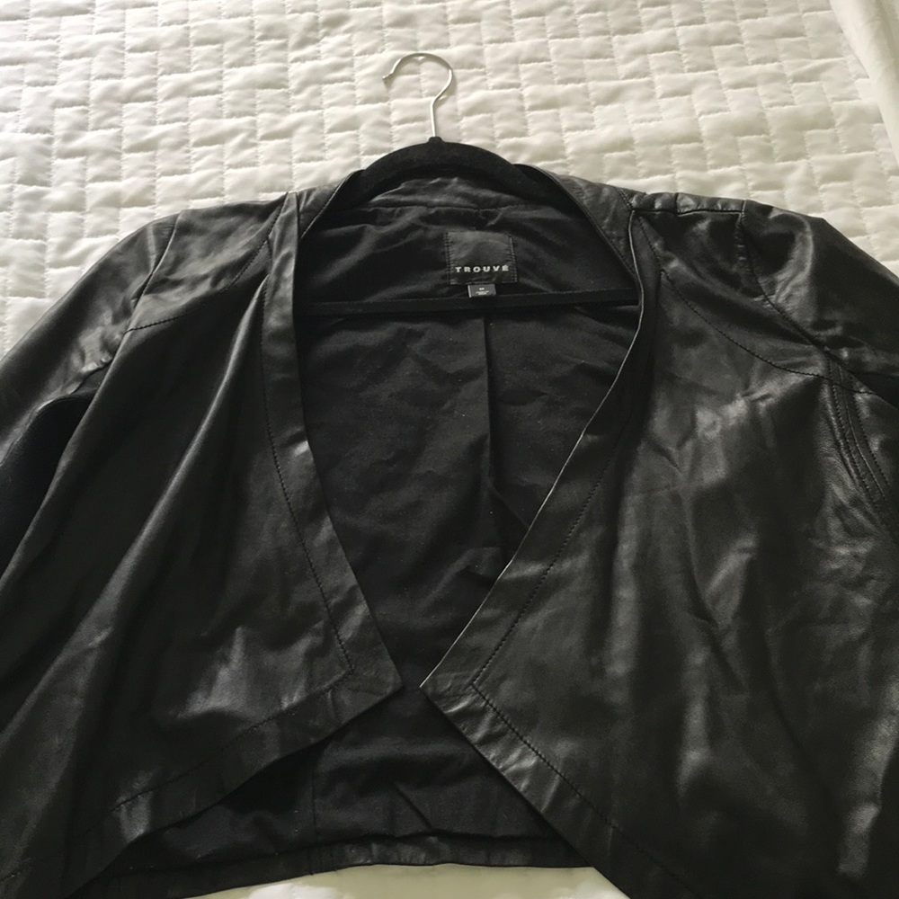 Black leather jacket