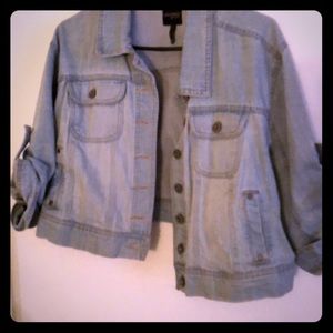 Half sleeve short jean jacket