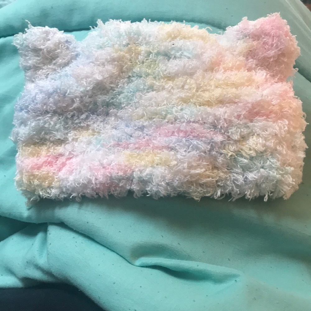 Handmade - kitty-cat beanie - 0-6 months