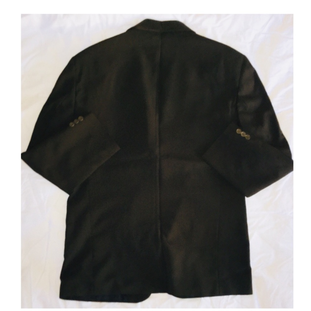 Mens 3 Button Single Breasted Solid Blazer Brown - image 4