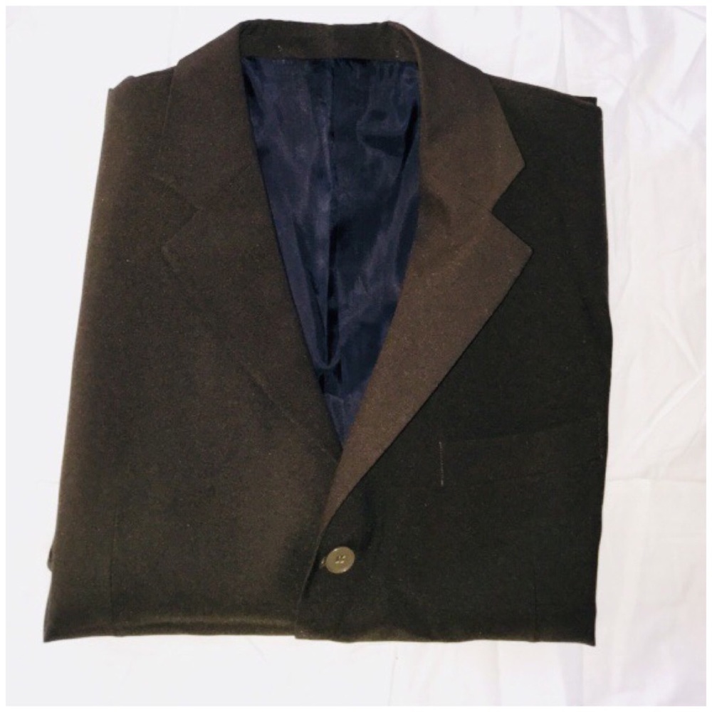 Mens 3 Button Single Breasted Solid Blazer Brown - image 5