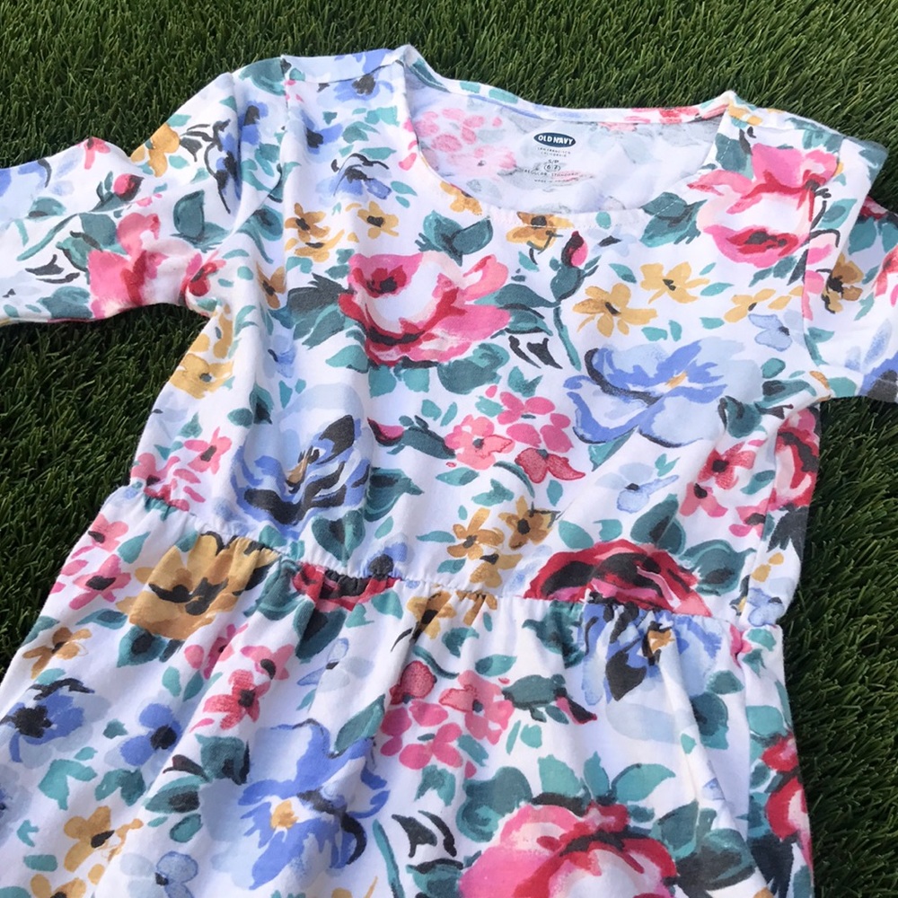 Old navy girls dress 6-7 small floral beautiful