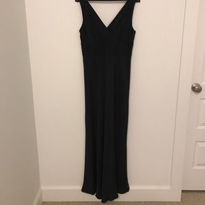 J. Crew NWT Navy Silk Floor-Length Gown Size P12