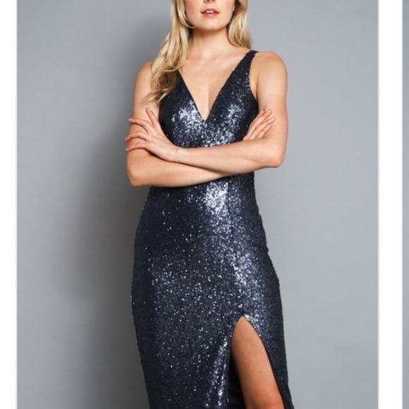 🎉 Sequin midi slit dress - Picture 4 of 8