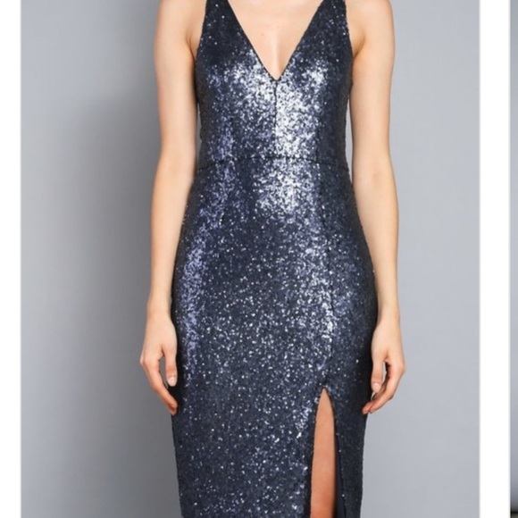 🎉 Sequin midi slit dress - Picture 6 of 8