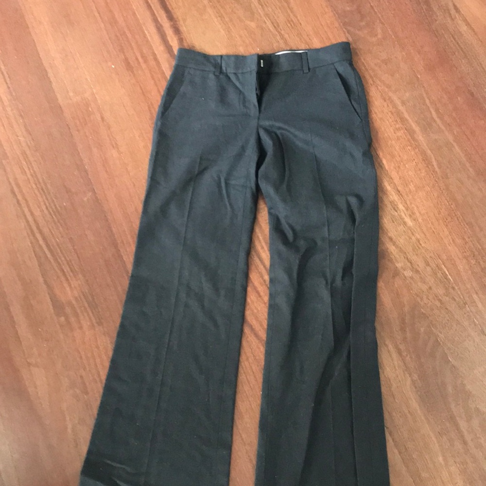 Theory Size 0 gray wool flare trousers