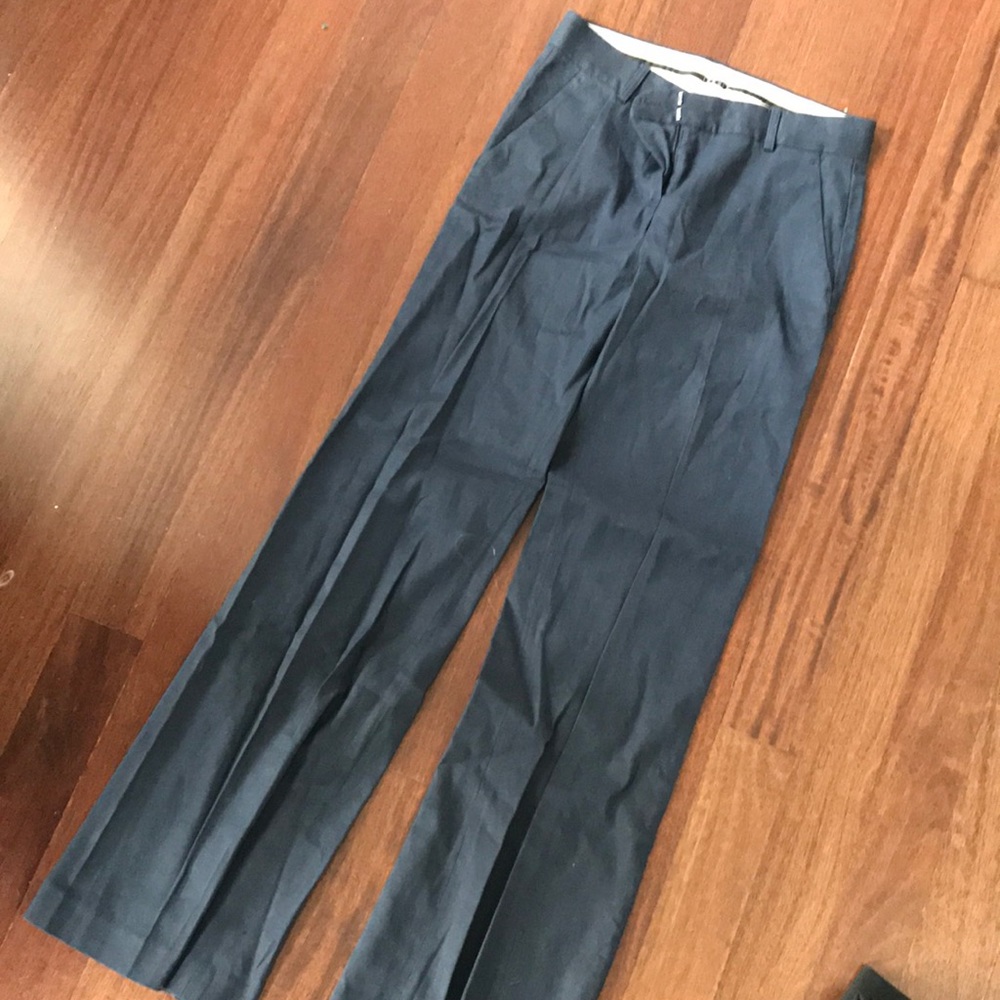 Theory navy blue size 0 linen trousers