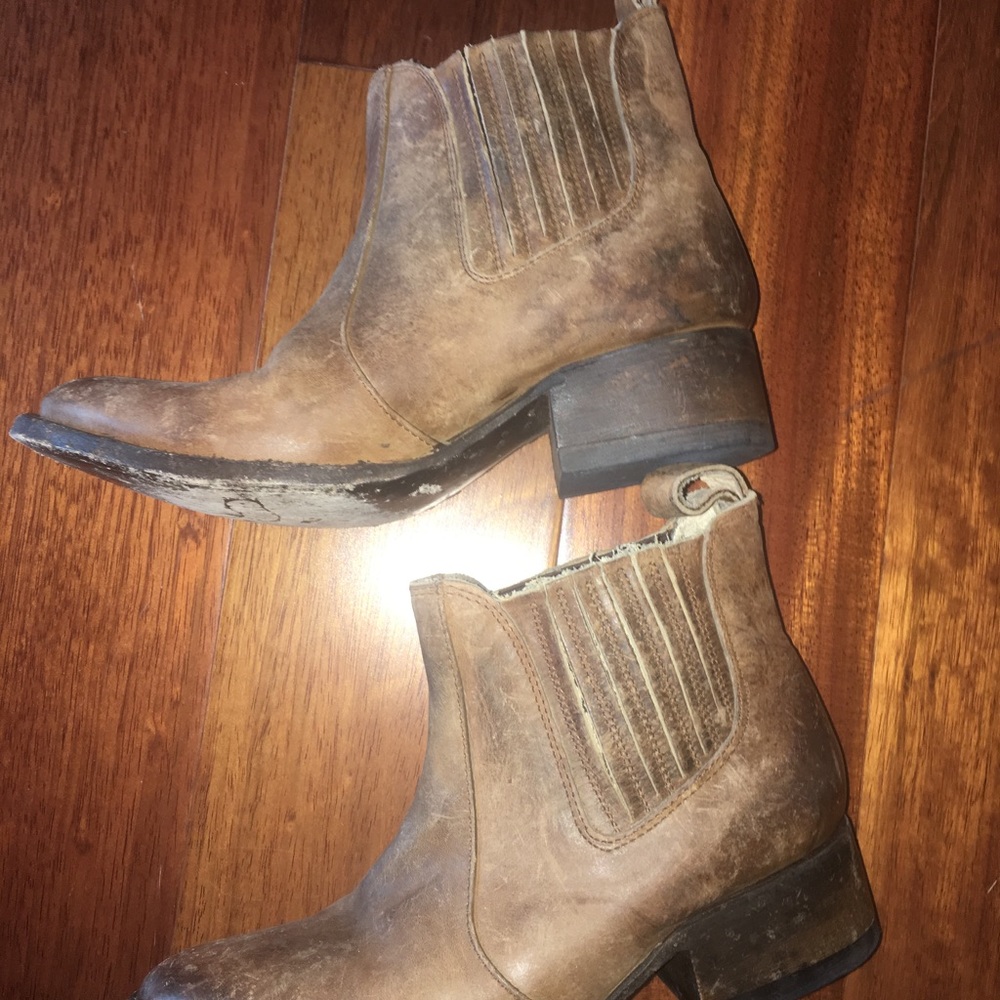 Brown free bird booties