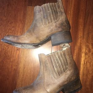 Brown free bird booties