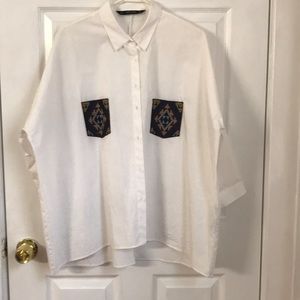 ZAra white button down