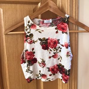 Tobi Floral Crop Tank Top