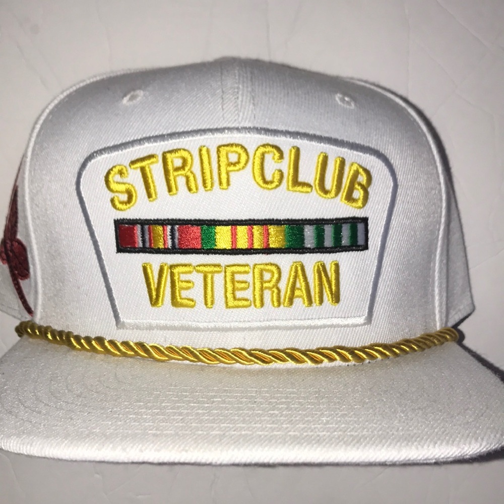Strip club veteran hat white