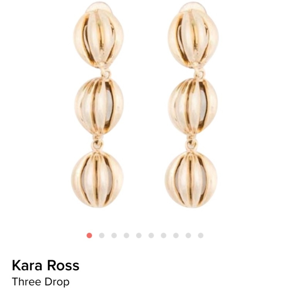 WANTED/Looking 4: Kara Ross 3 drop gold earrings