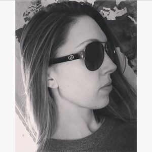 Gucci Black Aviator Sunglasses