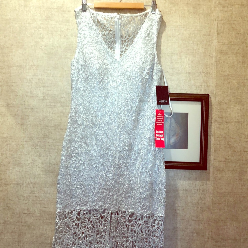 NWT long floor length maxi dress slit evening, prom dress, event, party - Picture 3 of 9