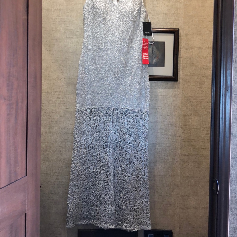 NWT long floor length maxi dress slit evening, prom dress, event, party - Picture 5 of 9