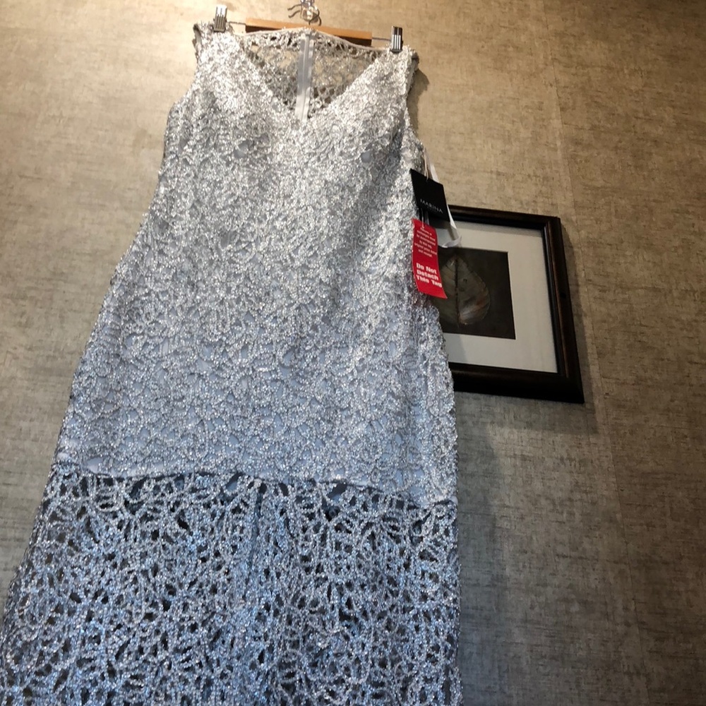 NWT long floor length maxi dress slit evening, prom dress, event, party - Picture 4 of 9