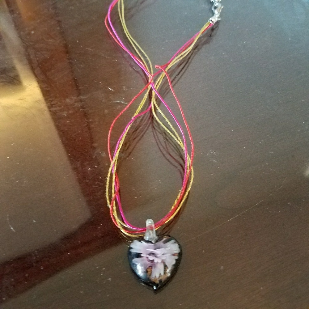 Italian Merona glass necklace.