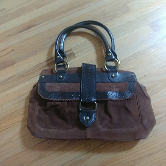 Medium sized brown leather handbag - Picture 1 of 1