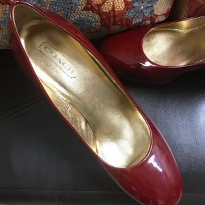 Coach Deep Red Heels