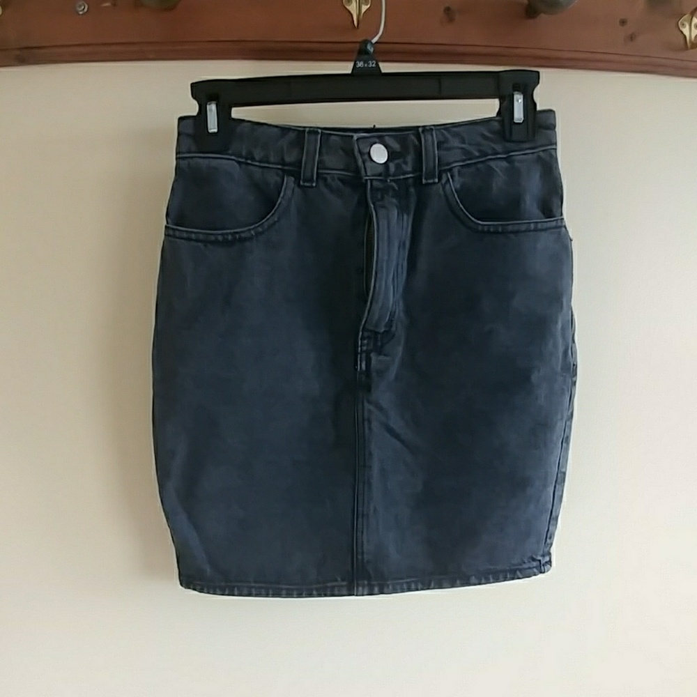 American Apparel Denim Pencil Skirt Stonewash