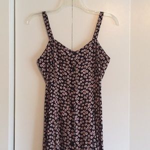 POP England black and pink flower dress