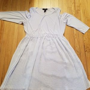 Ashley Stewart White Pleated Dress