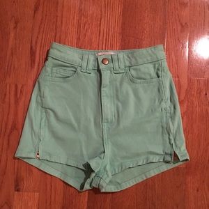 American Apparel Mint Green Shorts