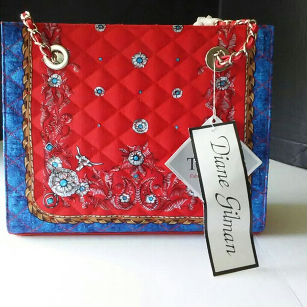 Diane Gilman silk shoulder bag
