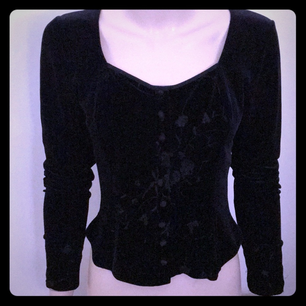 A Pretty Black Velveteen Top by Didi.