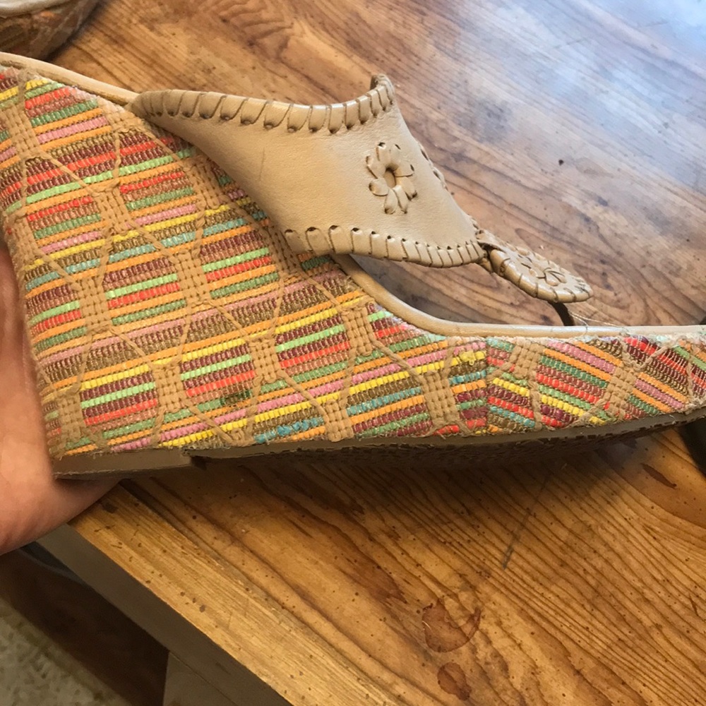 Jack Rogers multicolored wedges