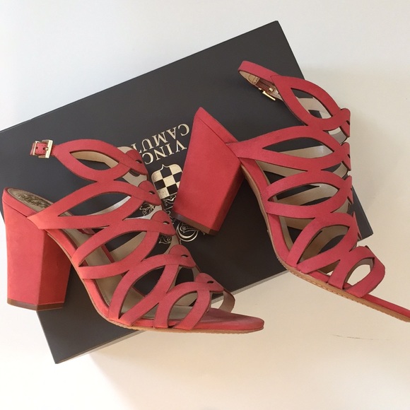 New w/box LEATHER VINCE CAMUTO king crab nubuck - Picture 4 of 6