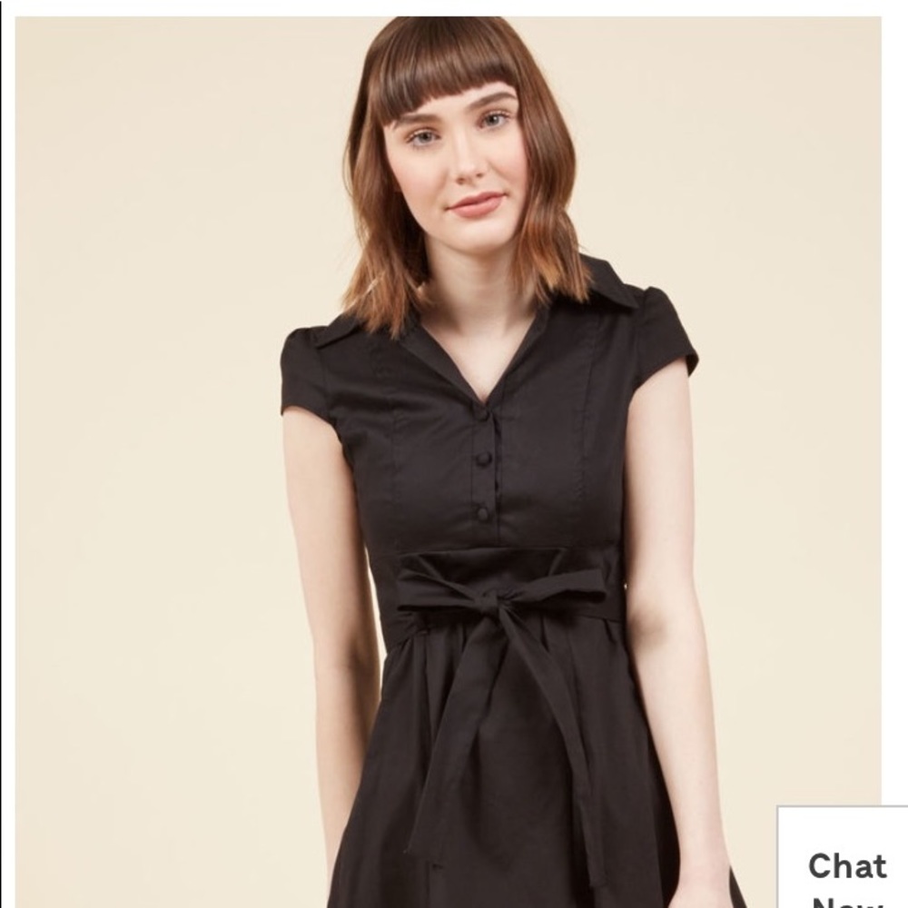 Modcloth soda fountain dress in black