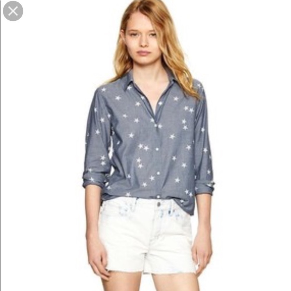 GAP chambray star button up