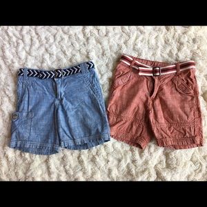 2 pairs Genuine Kids from Oshkosh chambray shorts