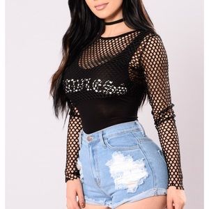 Fashion Nova “Flawless” fishnet body suit 😻