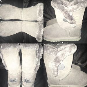Grey winter boots
