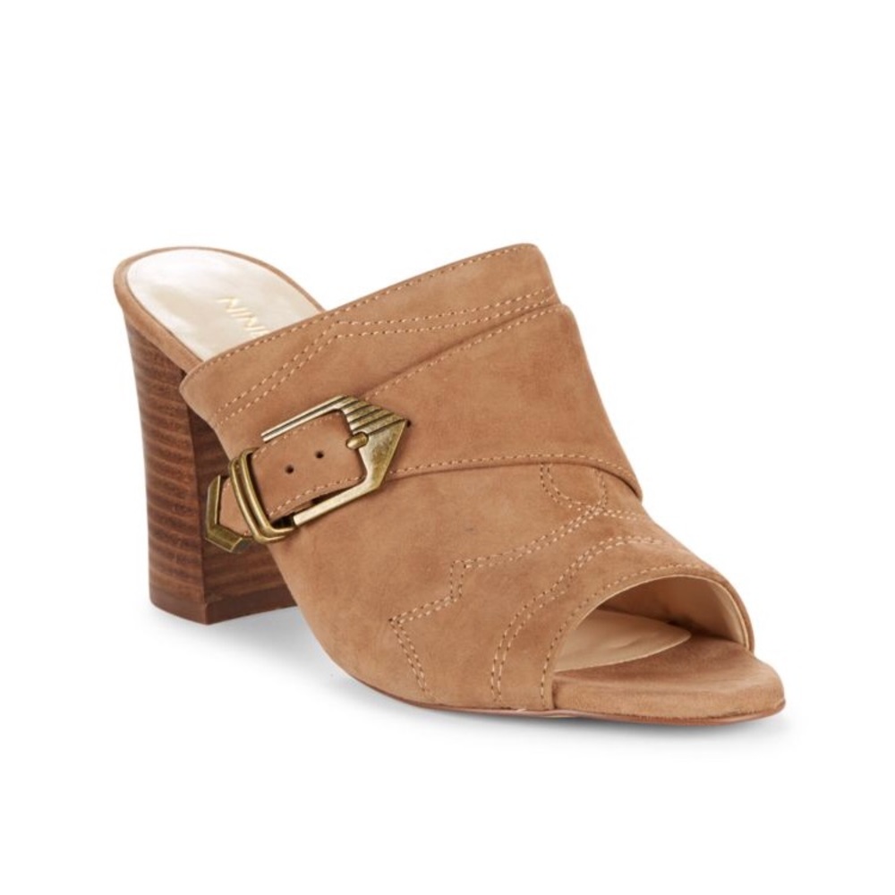 NIB 8 Nine West Suede Mule Heels Boho Lucky Brand